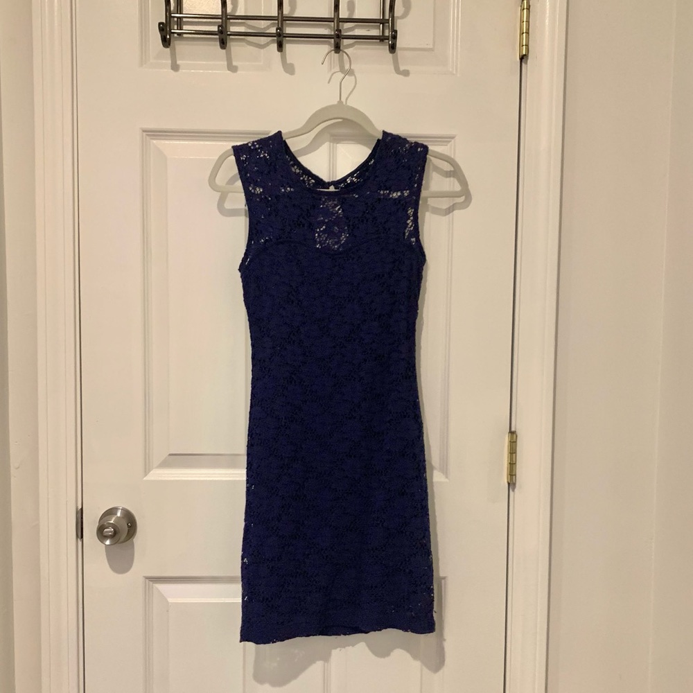 Navy lace dress